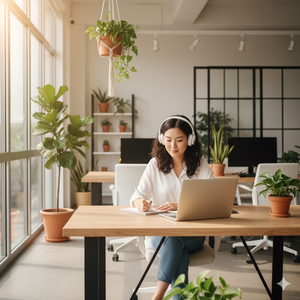 e-learning in India — student learning online with laptop (Python & Digital Marketing examples)